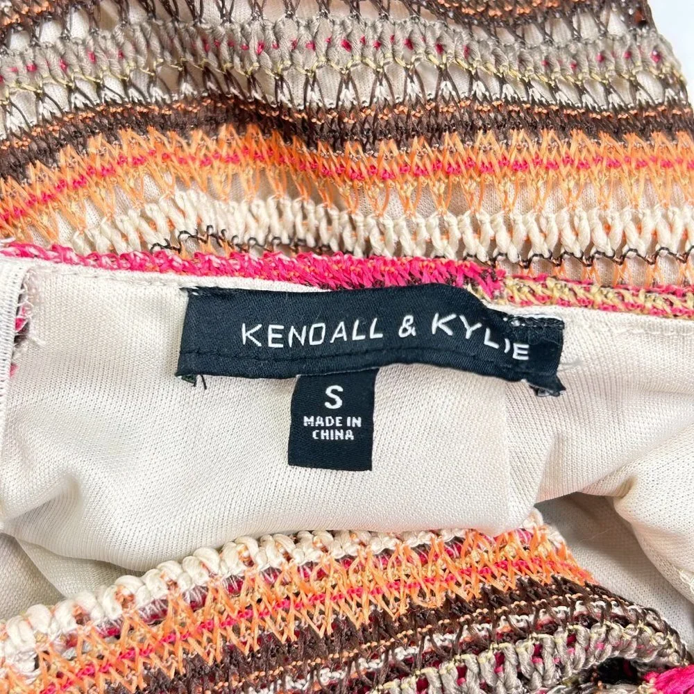 Kendall & Kylie Rainbow crochet halter neck mini dress - Picture 5 of 5